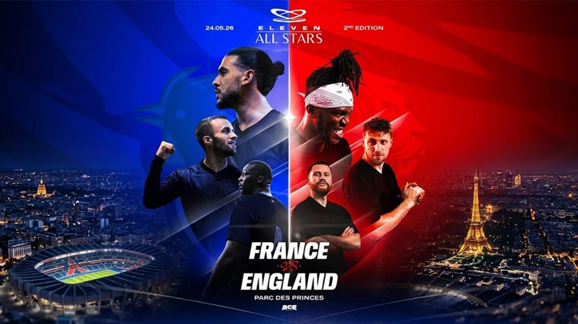 Eleven All Stars 2 au Parc des Princes : AmineMaTue ramène les streamers contre l'Angleterre