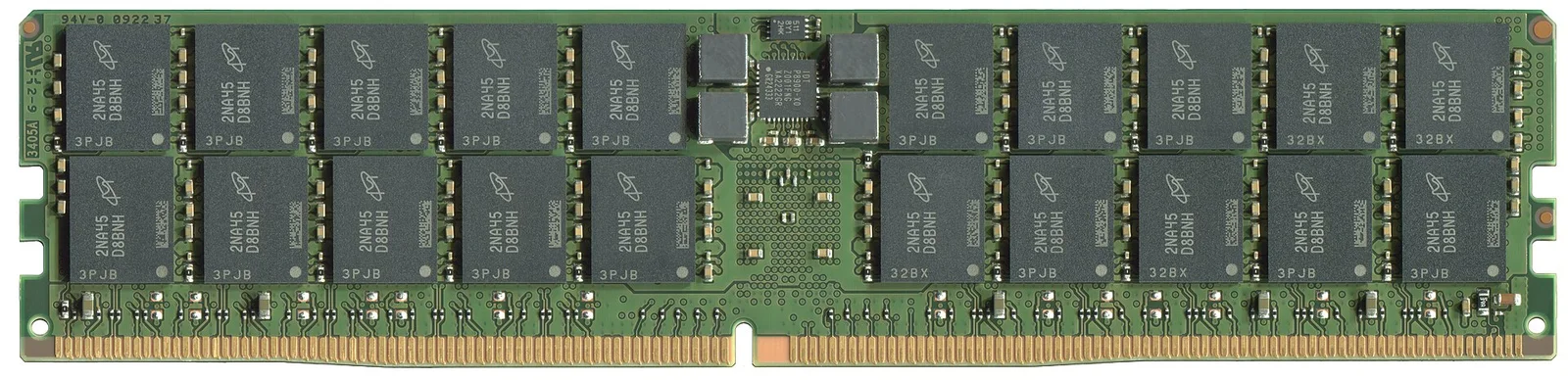 Un module de mémoire DDR5 haute densité Micron, le type de RAM que les centres de données IA s'arrachent