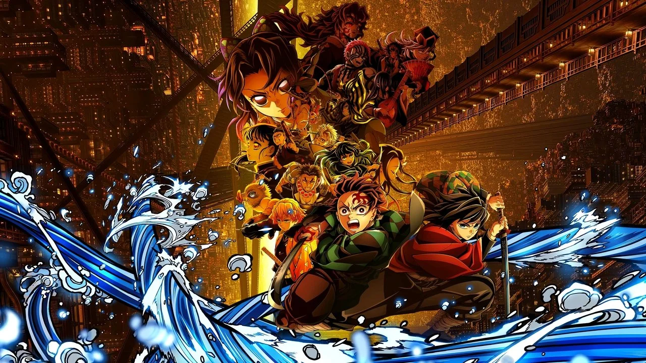 Une scène du film d'animation Demon Slayer : Le Château de l'Infini produit par le studio ufotable