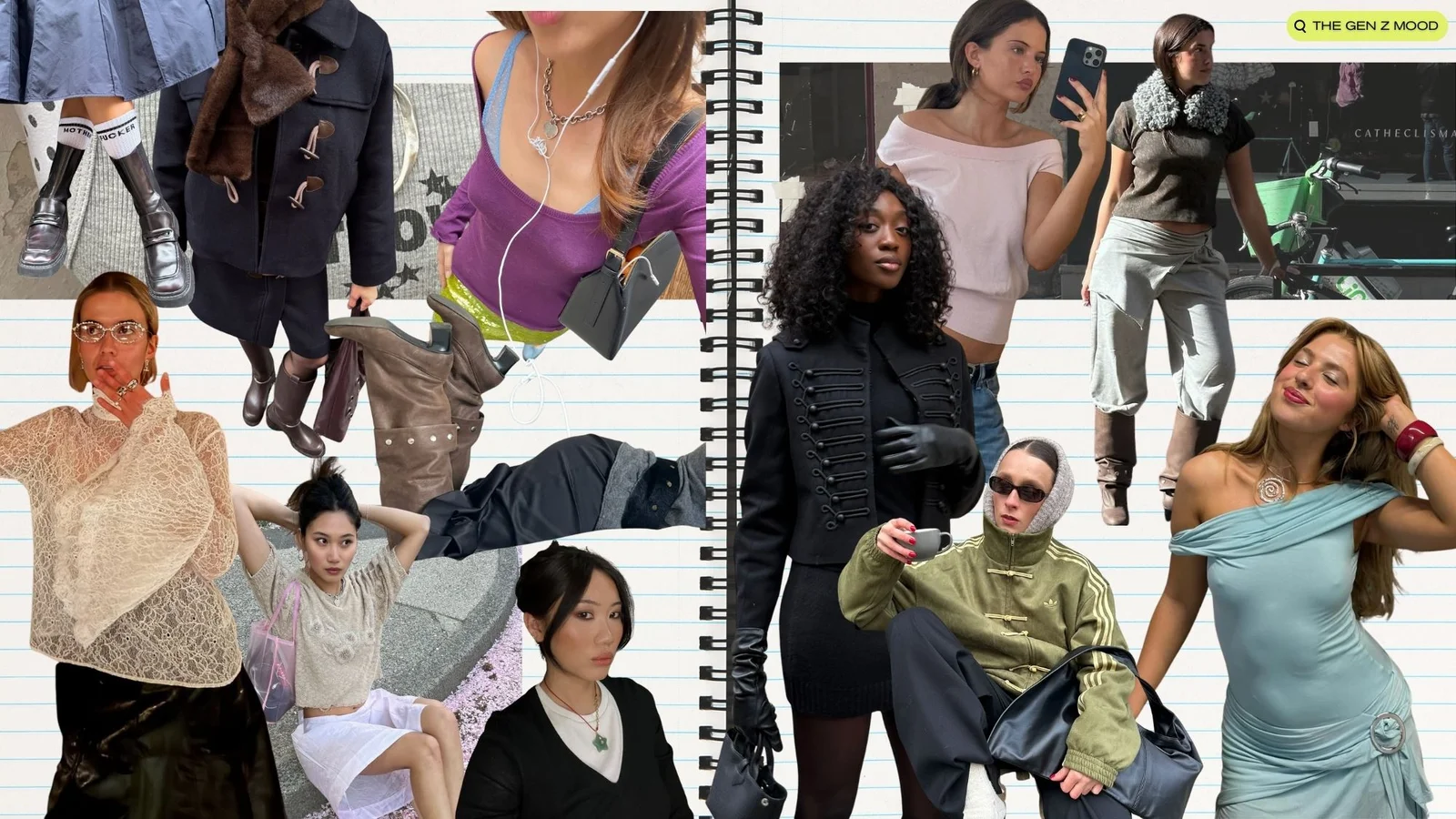 Silhouette street style Gen Z 2026 illustrant le vestiaire-uniforme