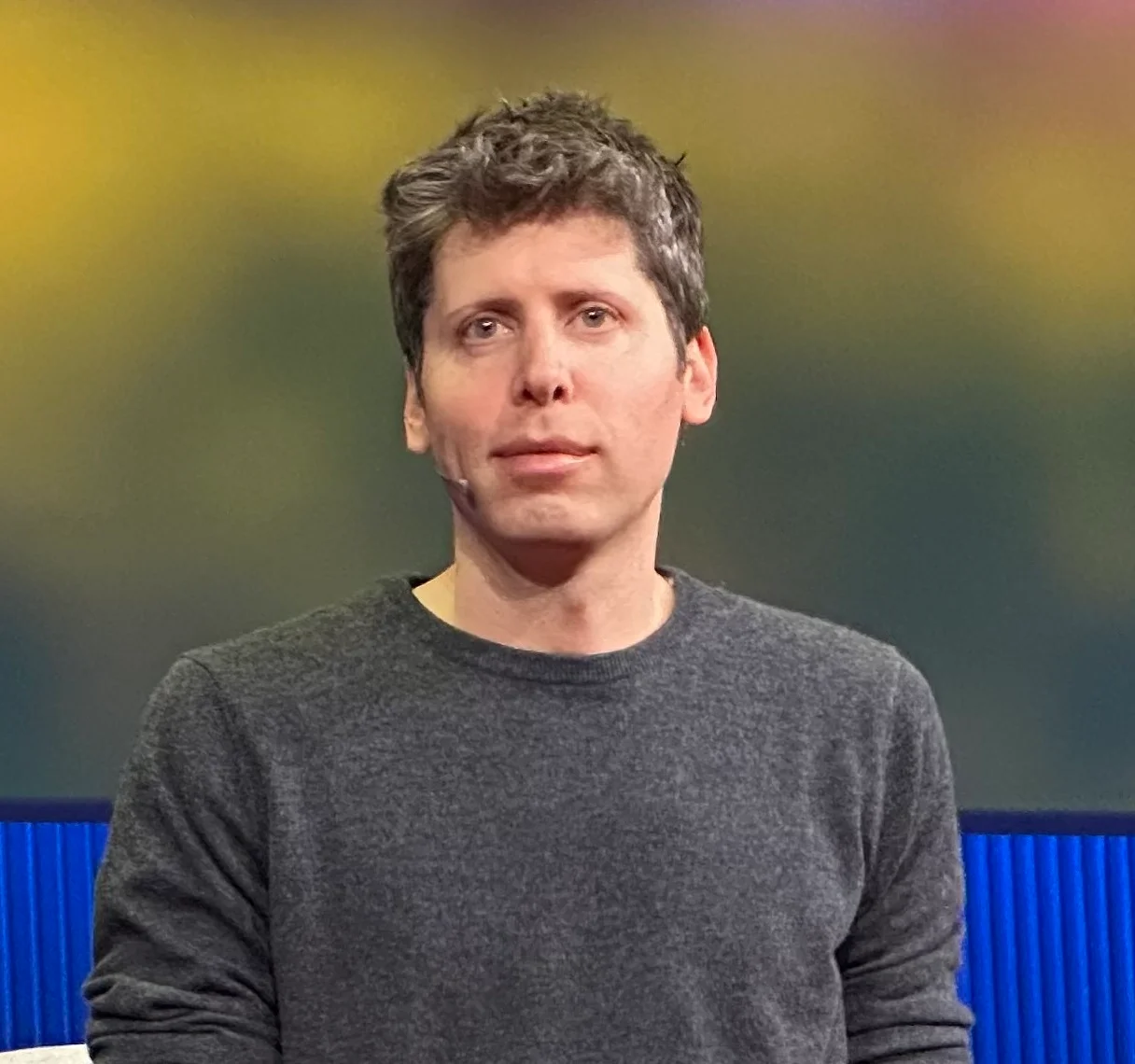 Sam Altman, PDG d'OpenAI, lors d'une conférence