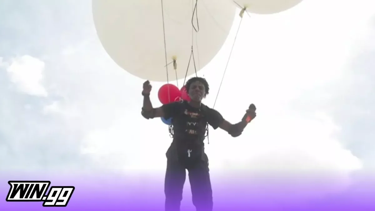 iShowSpeed fête ses 60 millions d'abonnés accroché à des ballons, et finit au sol
