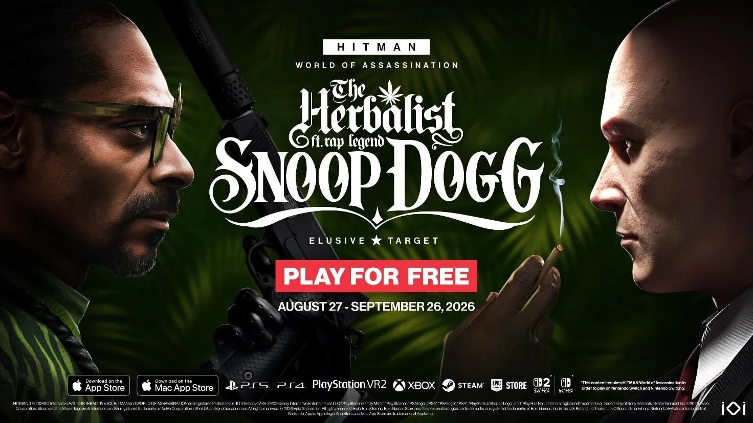 Snoop Dogg débarque dans Hitman : l'Agent 47 traque « The Herbalist » dès le 27 août