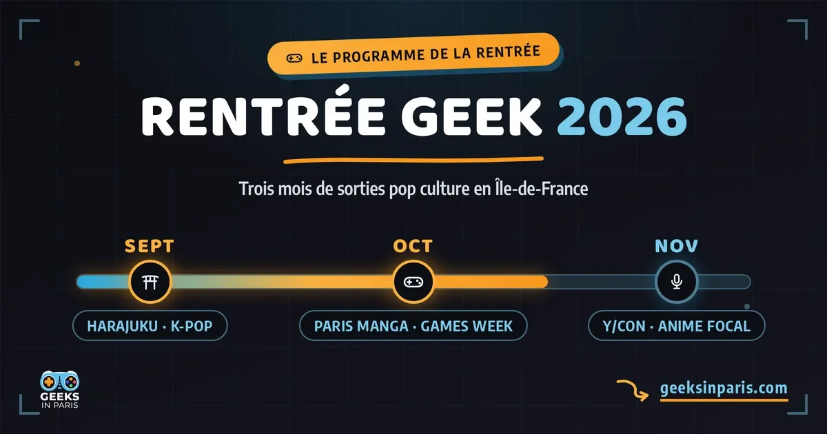 Week-end geek 12-13 septembre : Festival Harajuku à Bercy, Mangalaxy, Roanne, Vannes Sekaï