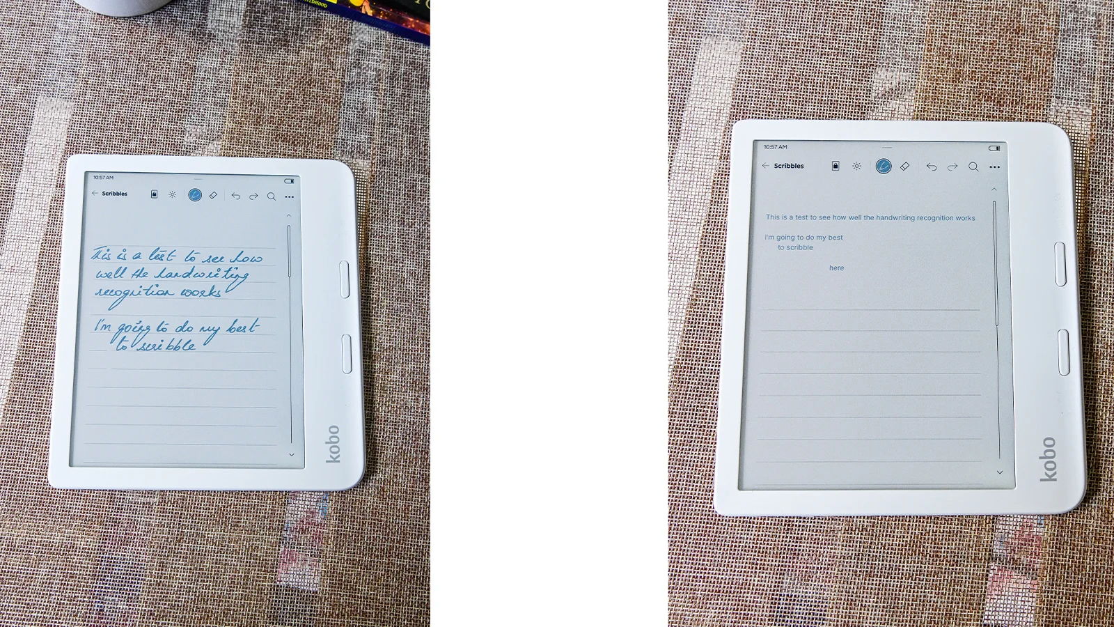 La reconnaissance d'écriture de la Libra Colour : les notes manuscrites au stylet converties en texte